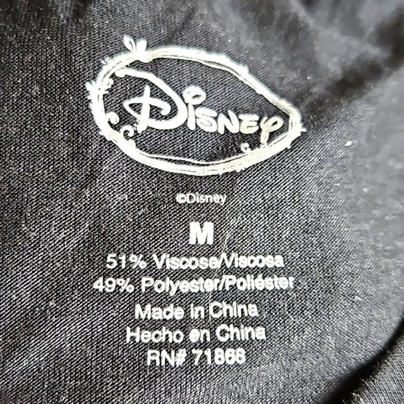 DISNEY Minnie Mouse black tee with 3/4 sleeve mesh detail size Medium - Picture 9 of 10